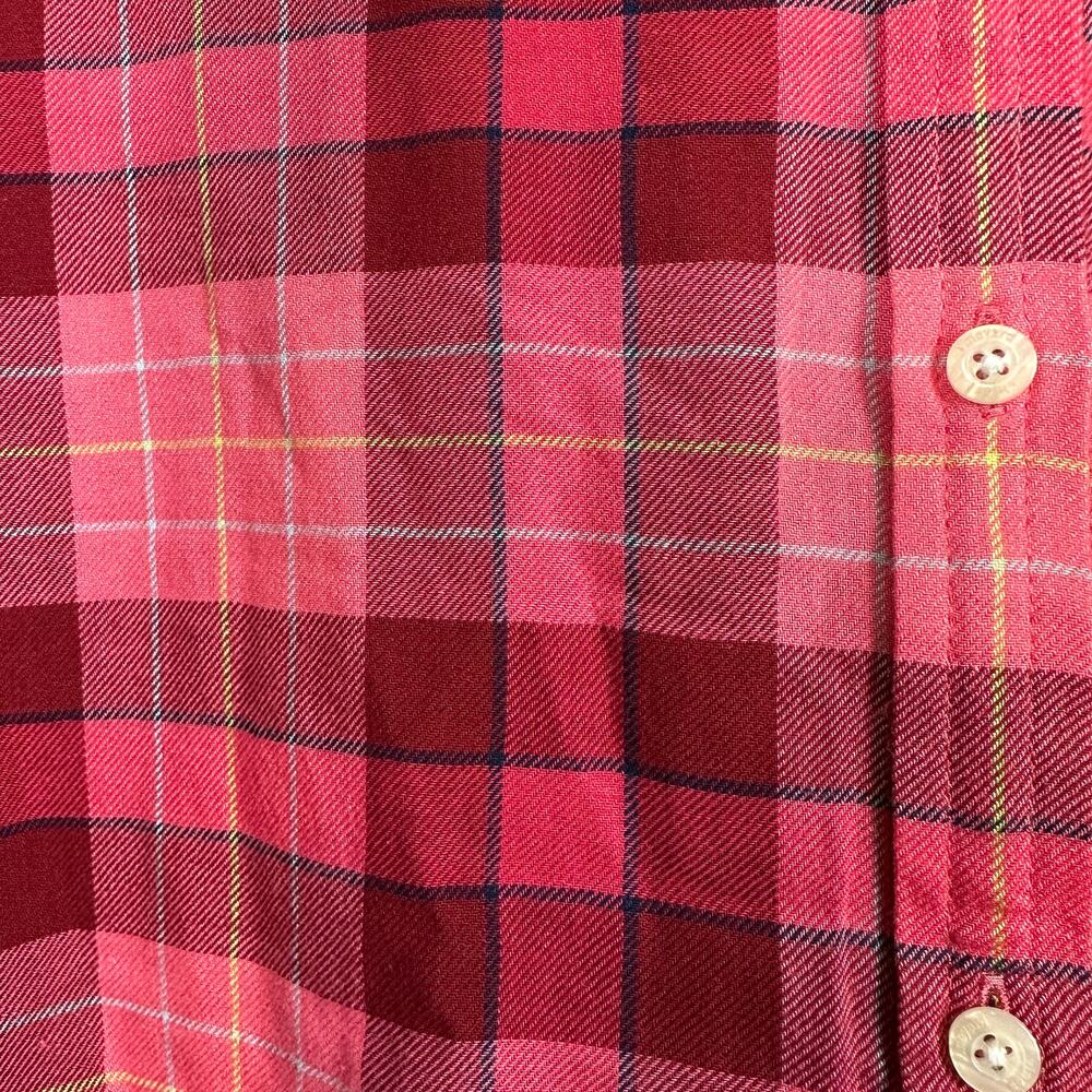 Vineyard Vines Plaid Flannel Button Up Womens XS Pink Red NEW - Picture 4 of 6